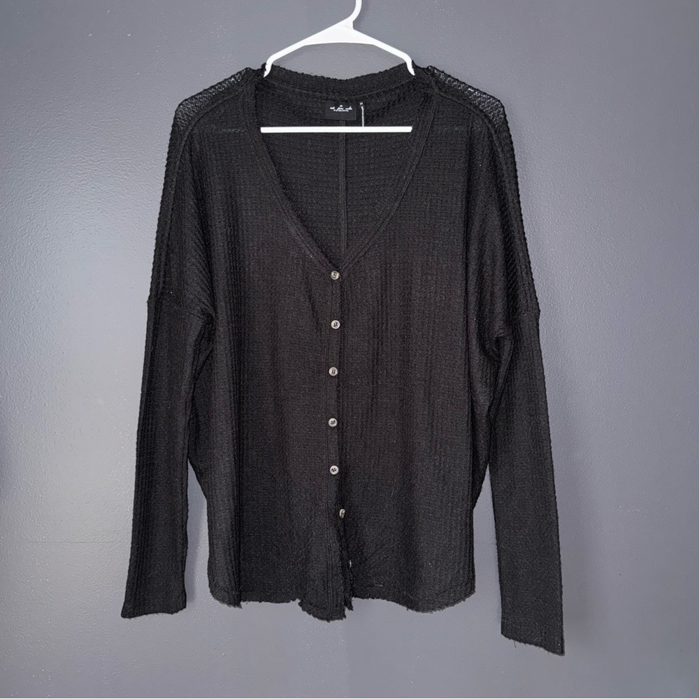 Urban Outfitters Out From Under Button Up Waffle Long Sleeve